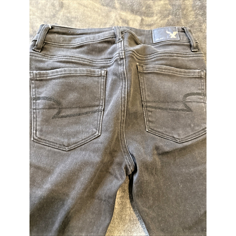 AMERICAN EAGLE Jeans Women’s Size 8 Black Hi Rise Jegging Super Stretch Denim - Picture 15 of 16